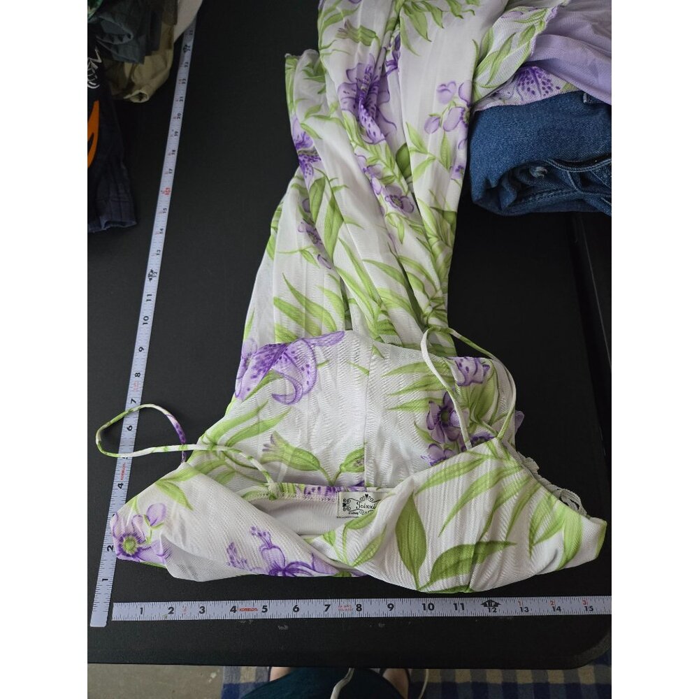 Trixxi Floral Asymmetrical Dress Size Small Fairy Y2K Coquette Whimsical Boho - Picture 8 of 13